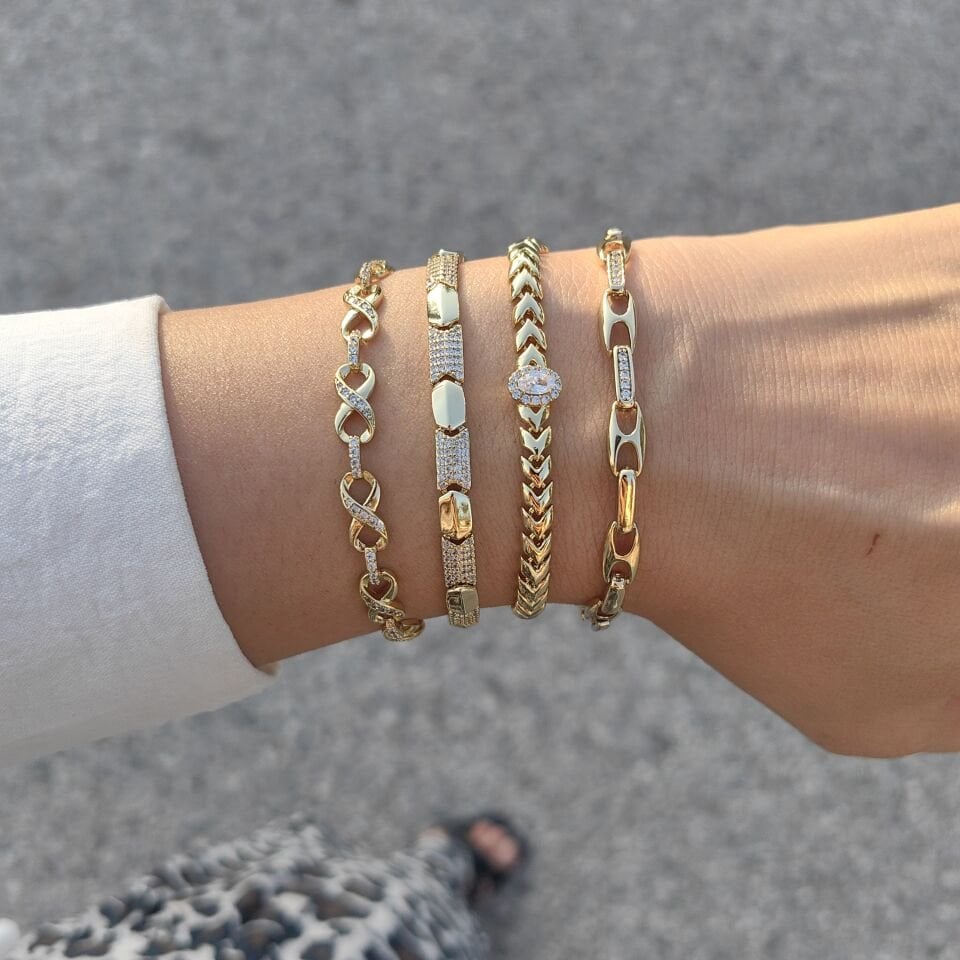 14 AYAR ALTIN KAPLAMA  BİLEKLİKLER