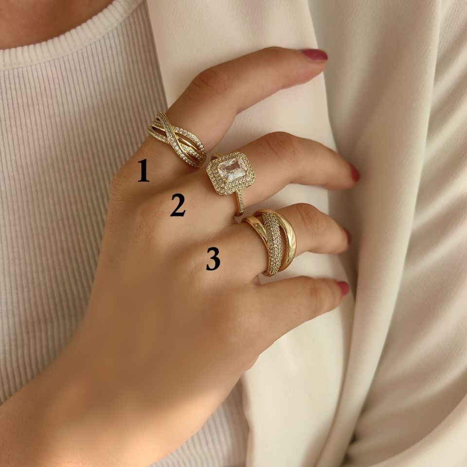 14K ALTIN KAPLAMA YÜZÜKLER