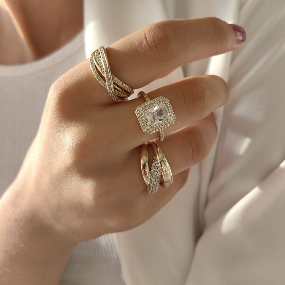 14K ALTIN KAPLAMA YÜZÜKLER