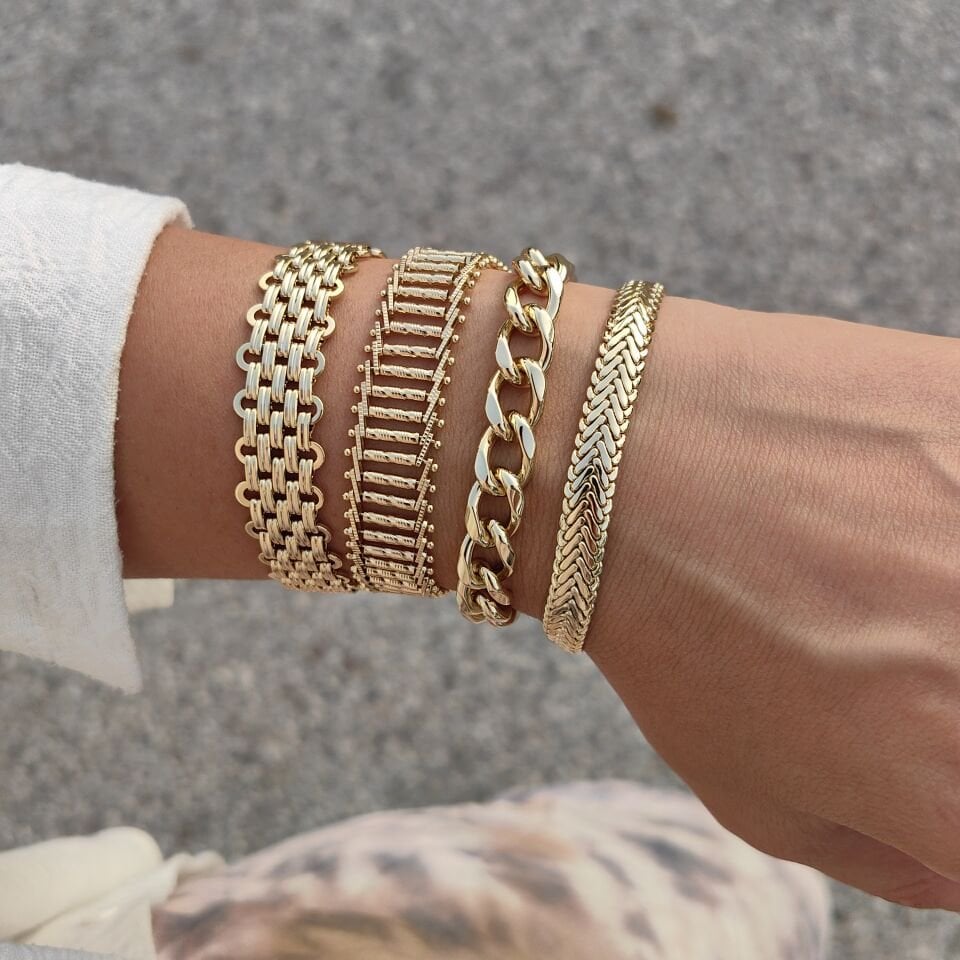 14K AYAR ALTIN KAPLAMA BİLEKLİKLER