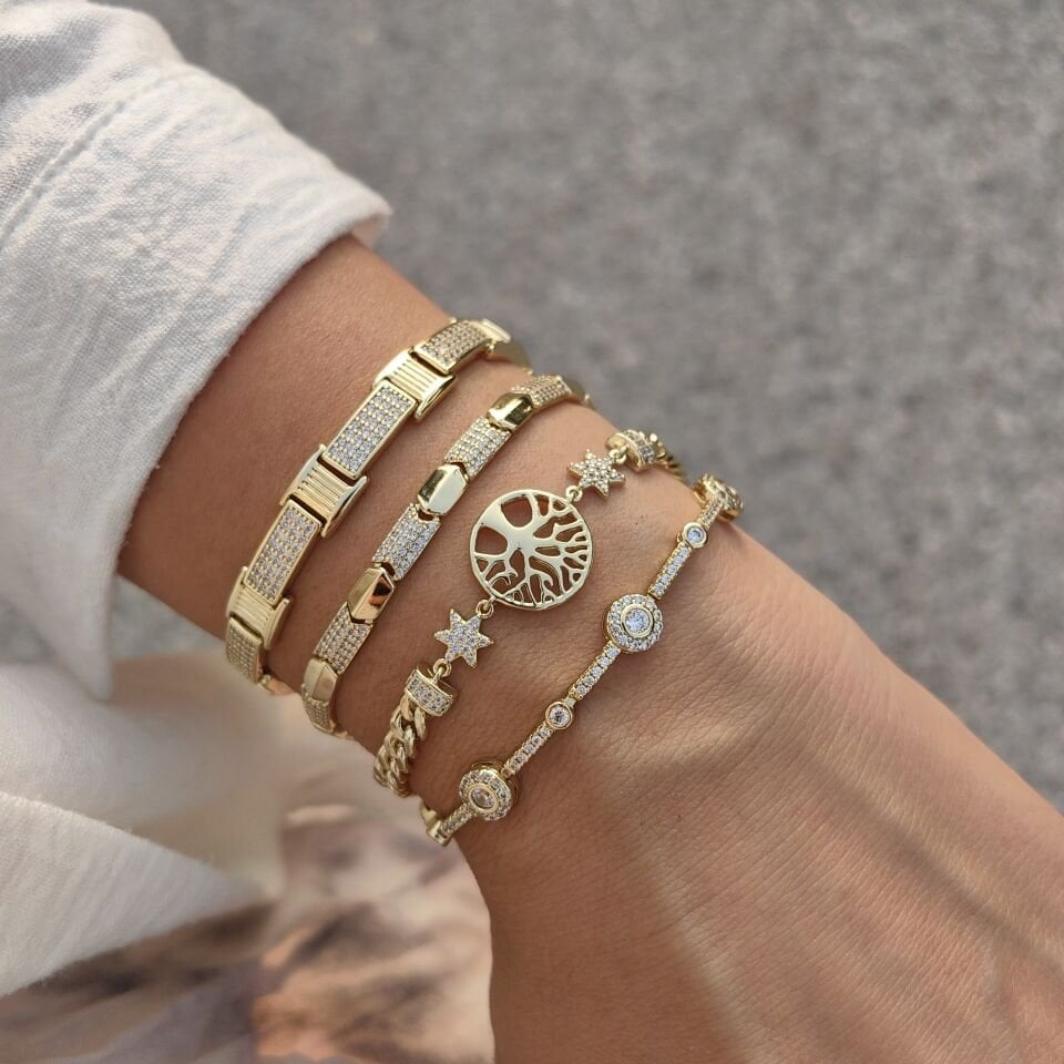 14K AYAR ALTIN KAPLAMA BİLEKLİKLER