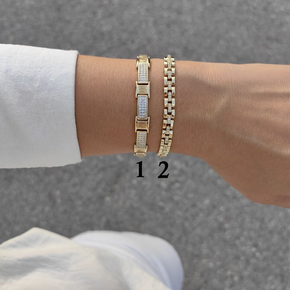 14K AYAR ALTIN KAPLAMA BİLEKLİKLER