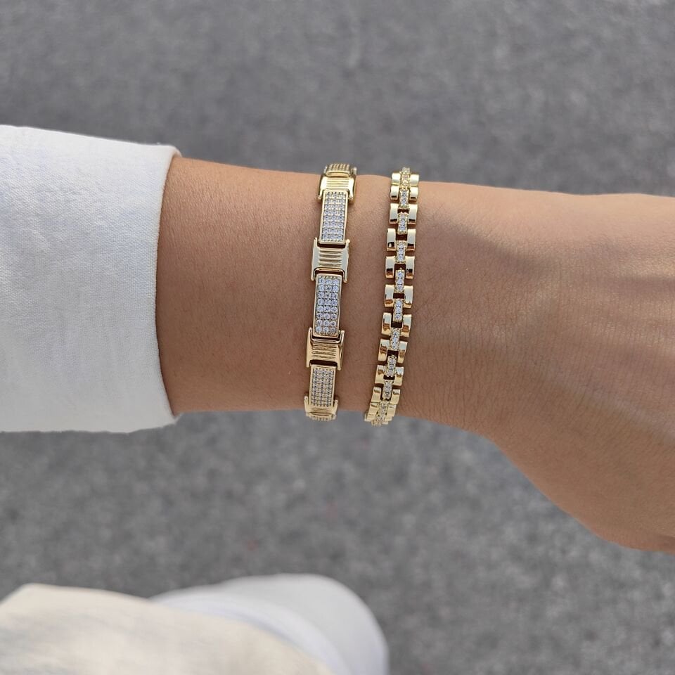 14K AYAR ALTIN KAPLAMA BİLEKLİKLER