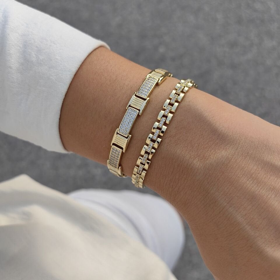 14K AYAR ALTIN KAPLAMA BİLEKLİKLER