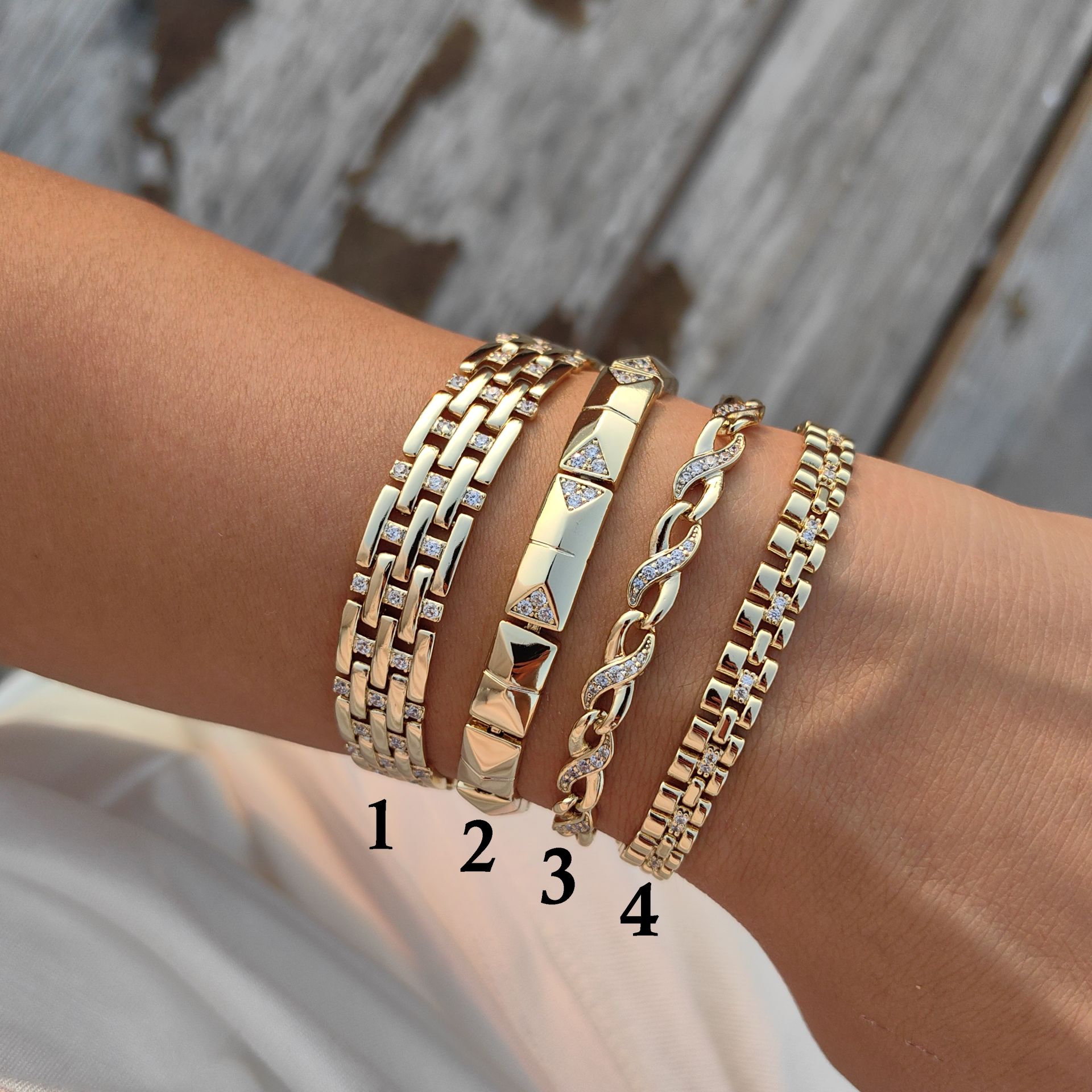 14K ALTIN KAPLAMA BİLEKLİKLER