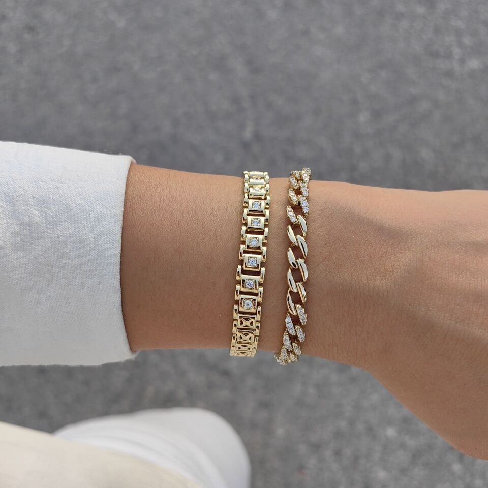 14K AYAR ALTIN KAPLAMA BİLEKLİKLER