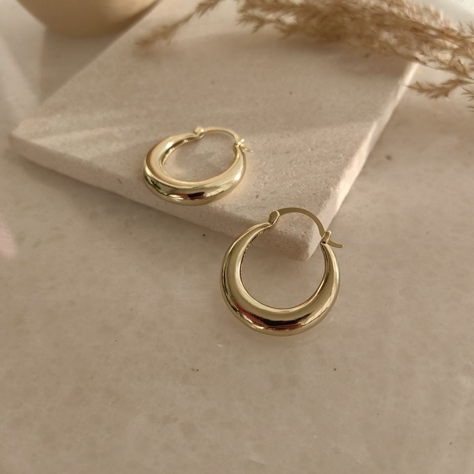 14K ALTIN KAPLAMA KUYUMCU MODEL KÜPE