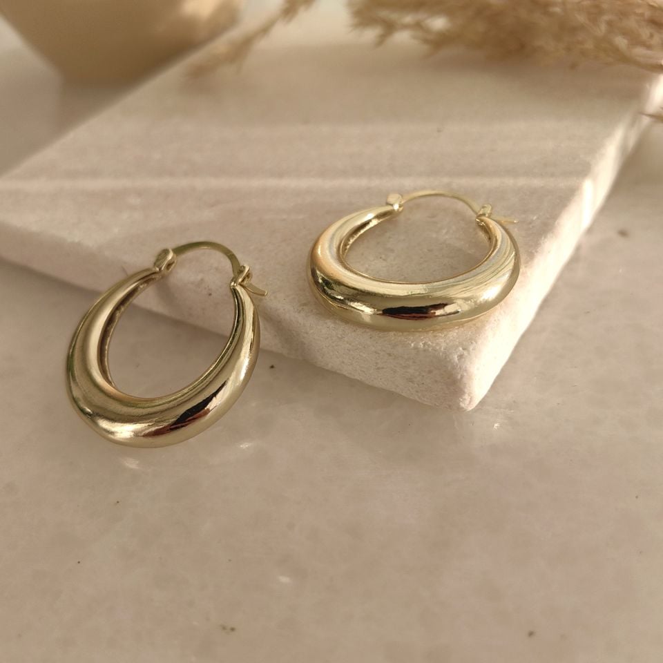 14K ALTIN KAPLAMA KUYUMCU MODEL KÜPE