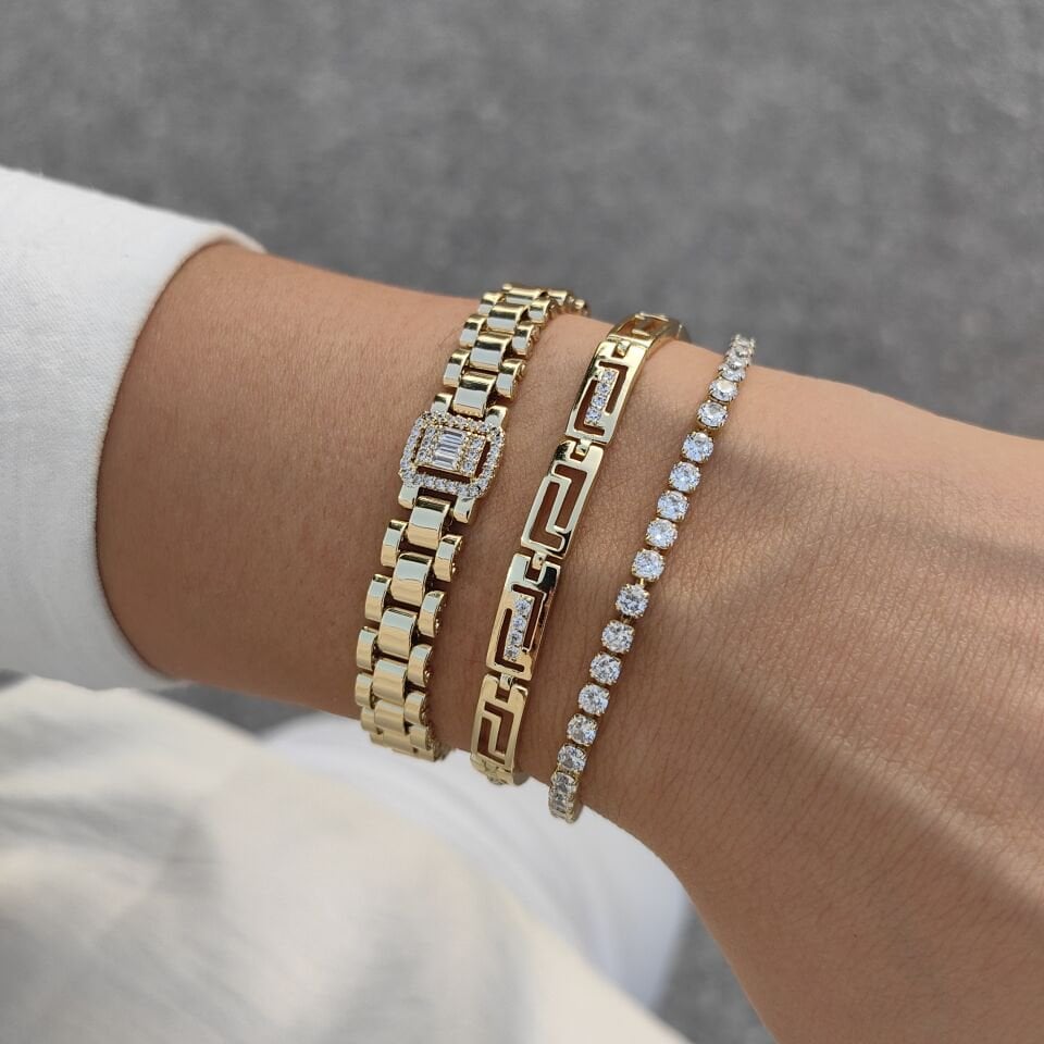 14K AYAR ALTIN KAPLAMA BİLEKLİKLER