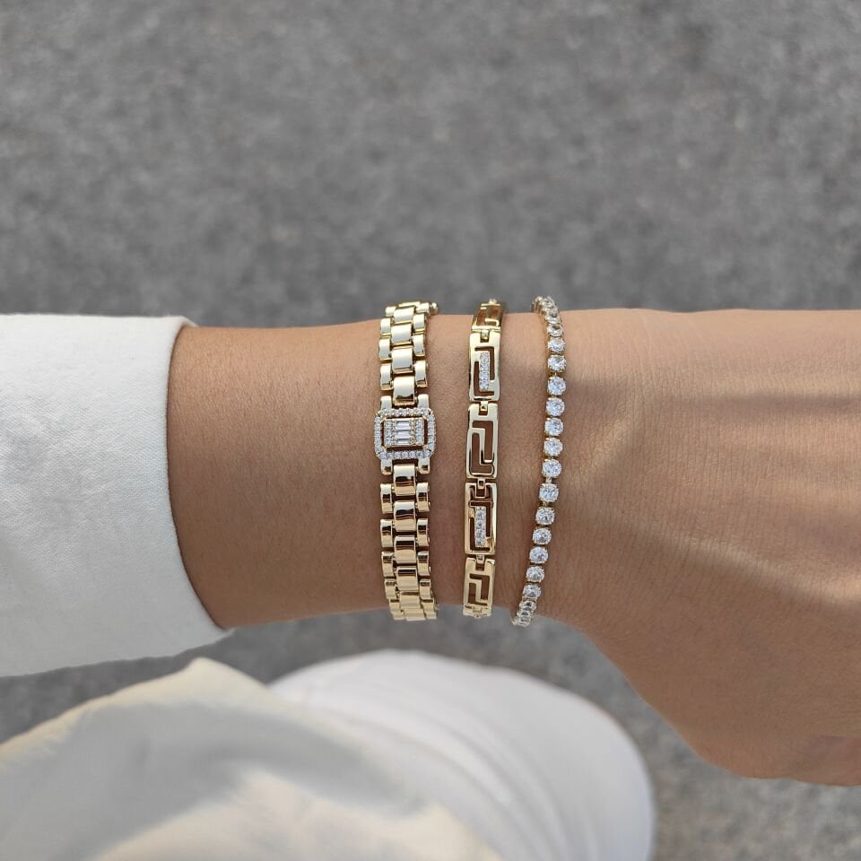 14K AYAR ALTIN KAPLAMA BİLEKLİKLER