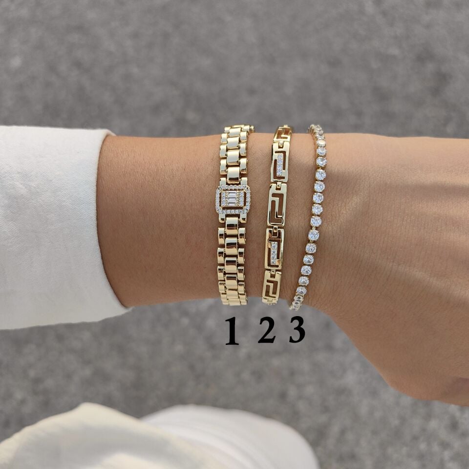 14K AYAR ALTIN KAPLAMA BİLEKLİKLER