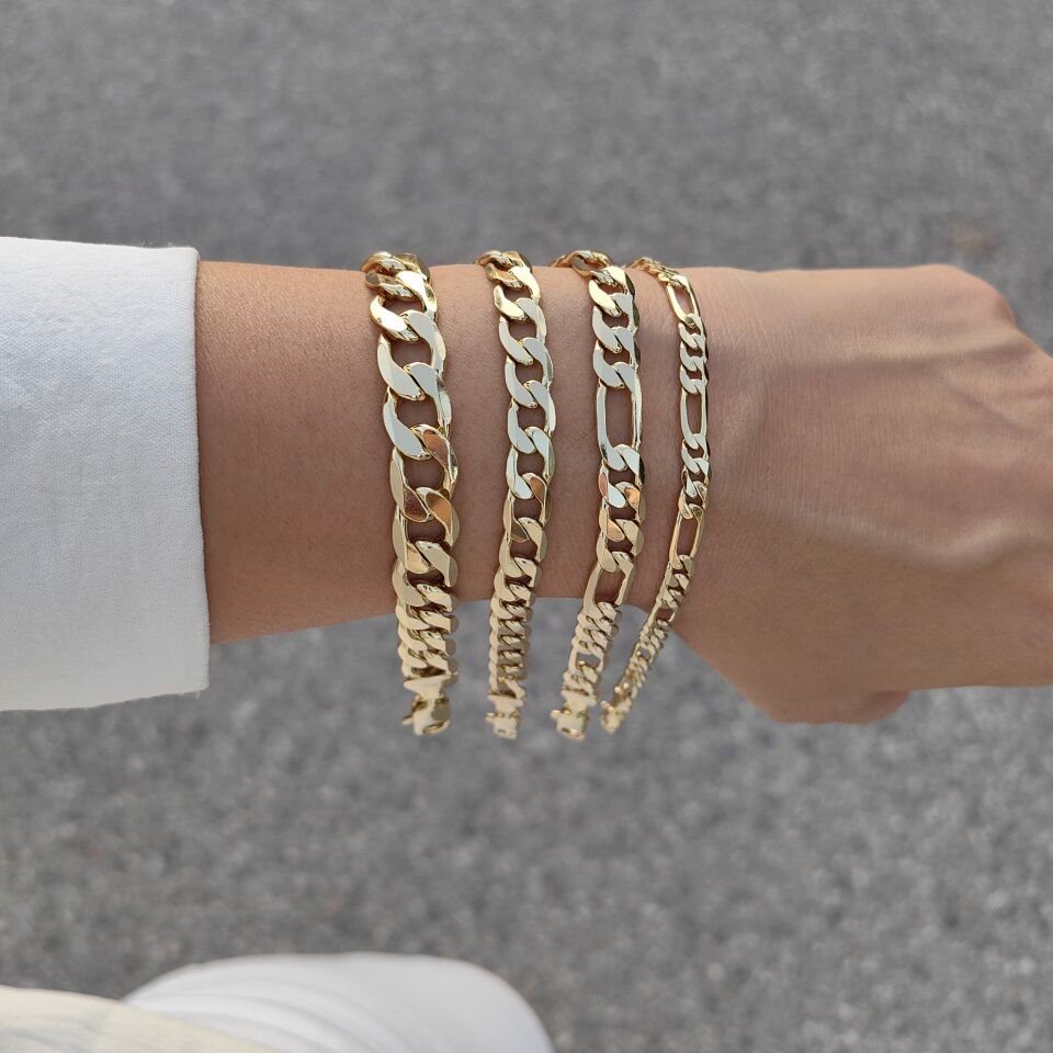 14K ALTIN KAPLAMA KLASİK BİLEKLİKLER