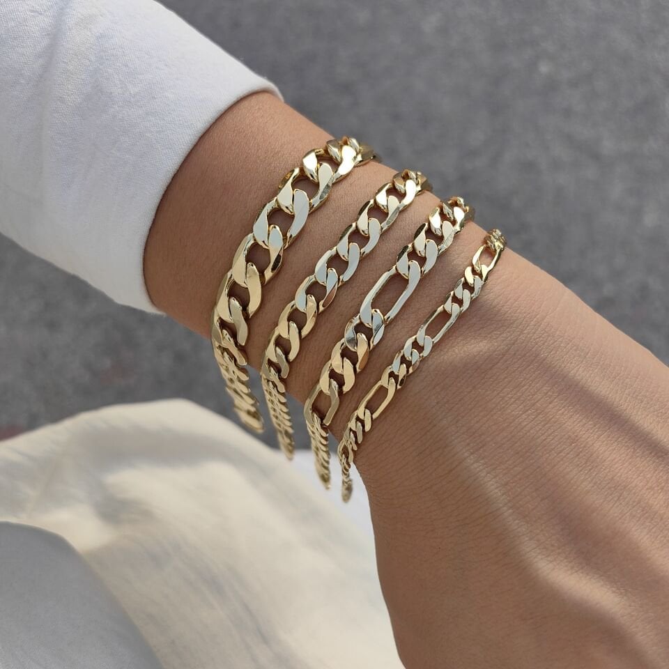 14K ALTIN KAPLAMA KLASİK BİLEKLİKLER