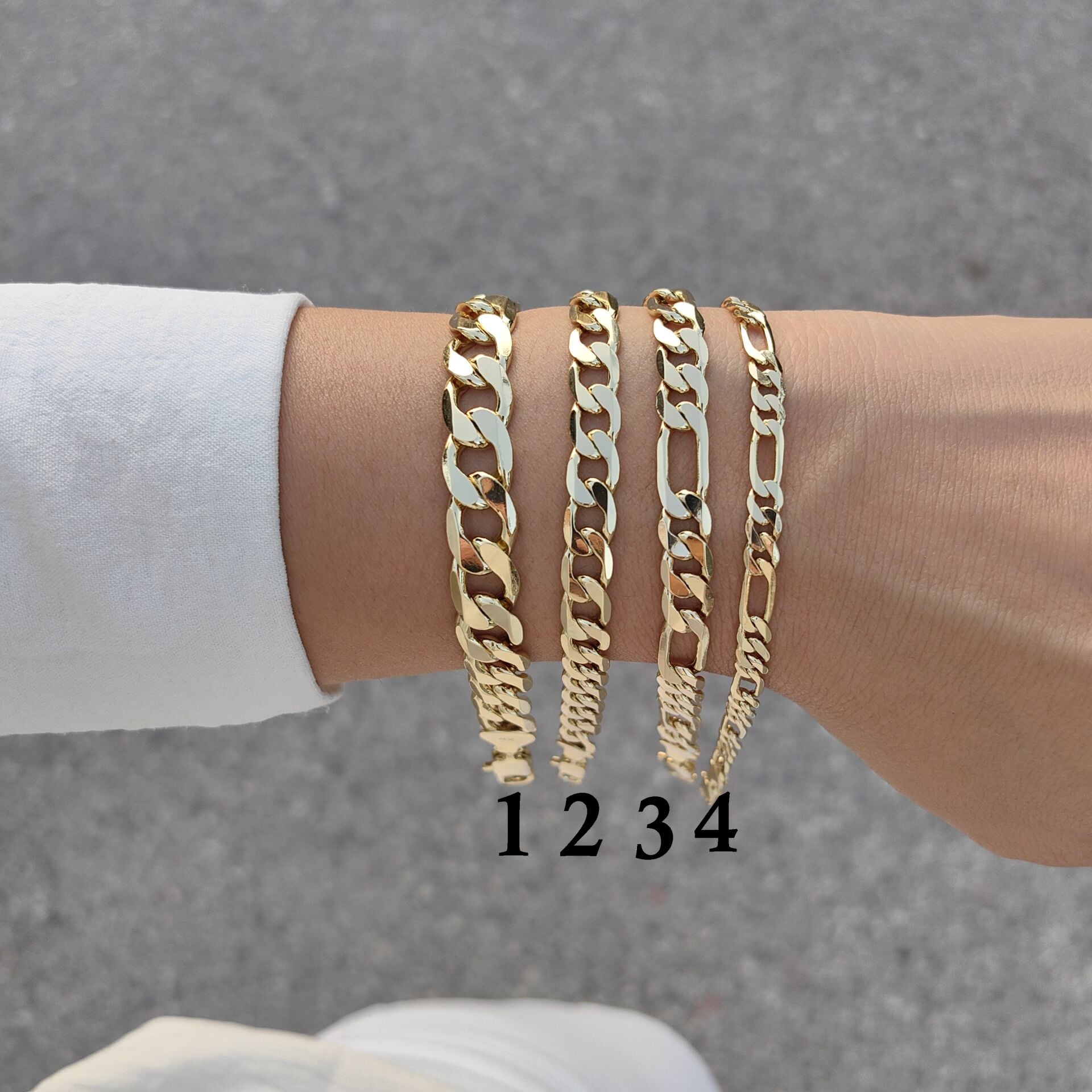 14K ALTIN KAPLAMA KLASİK BİLEKLİKLER