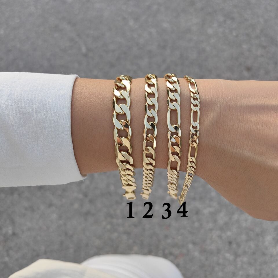 14K ALTIN KAPLAMA KLASİK BİLEKLİKLER