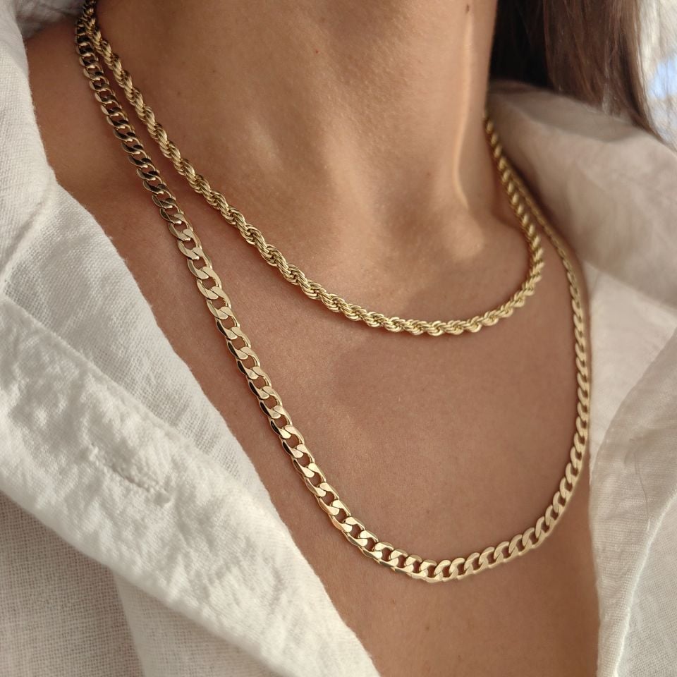 14K ALTIN KAPLAMA KUYUM MODEL ZİNCİRLER