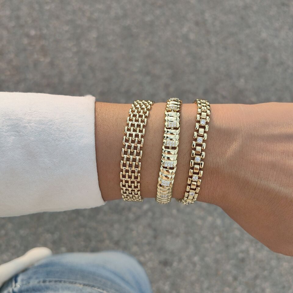 14 AYAR ALTIN KAPLAMA BİLEKLİKLER