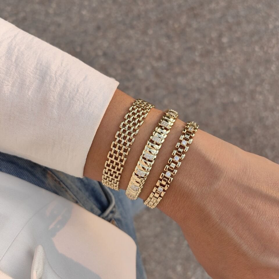 14 AYAR ALTIN KAPLAMA BİLEKLİKLER