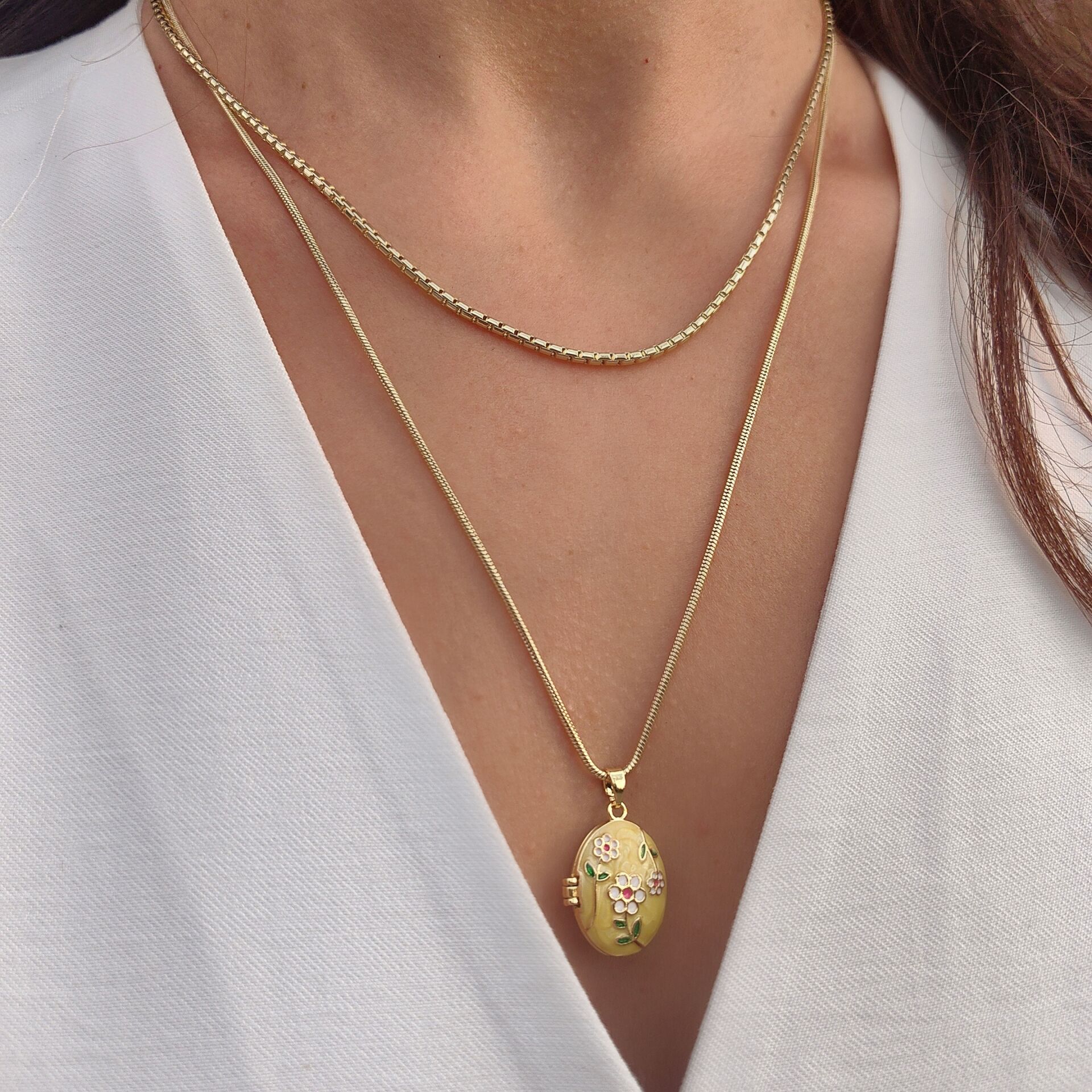 14K AYAR ALTIN KAPLAMA YAZ SEZON KOLYELER