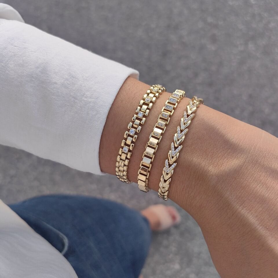 14K ALTIN KAPLAMA BİLEKLİKLER