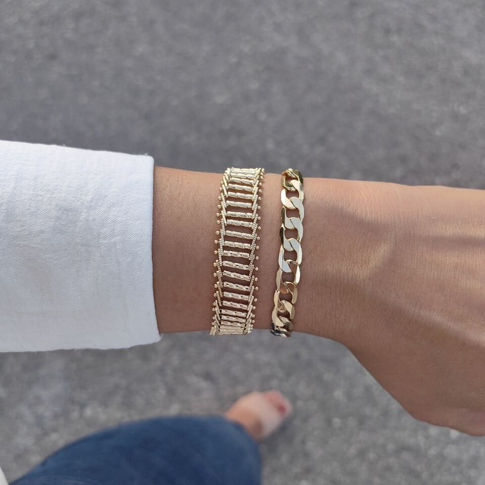 14K ALTIN KAPLAMA TAŞSIZ BİLEKLİKLER