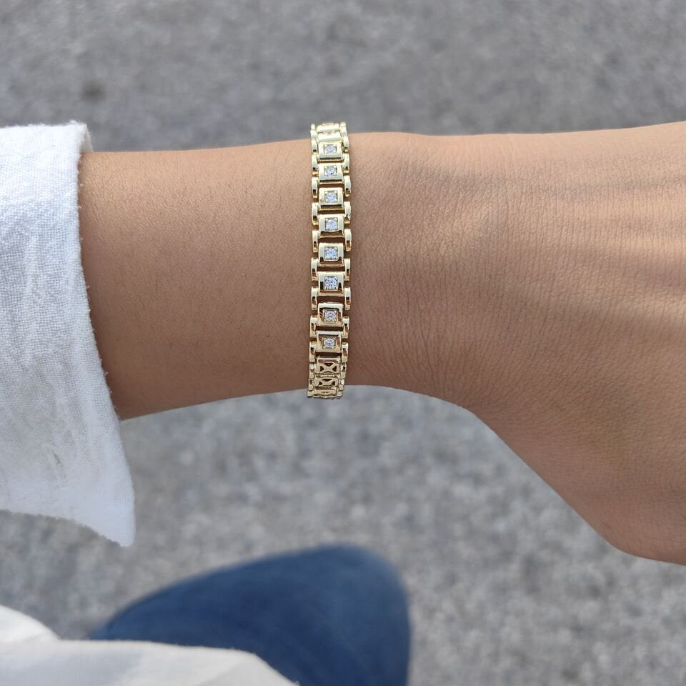 14 AYAR ALTIN KAPLAMA BİLEKLİK