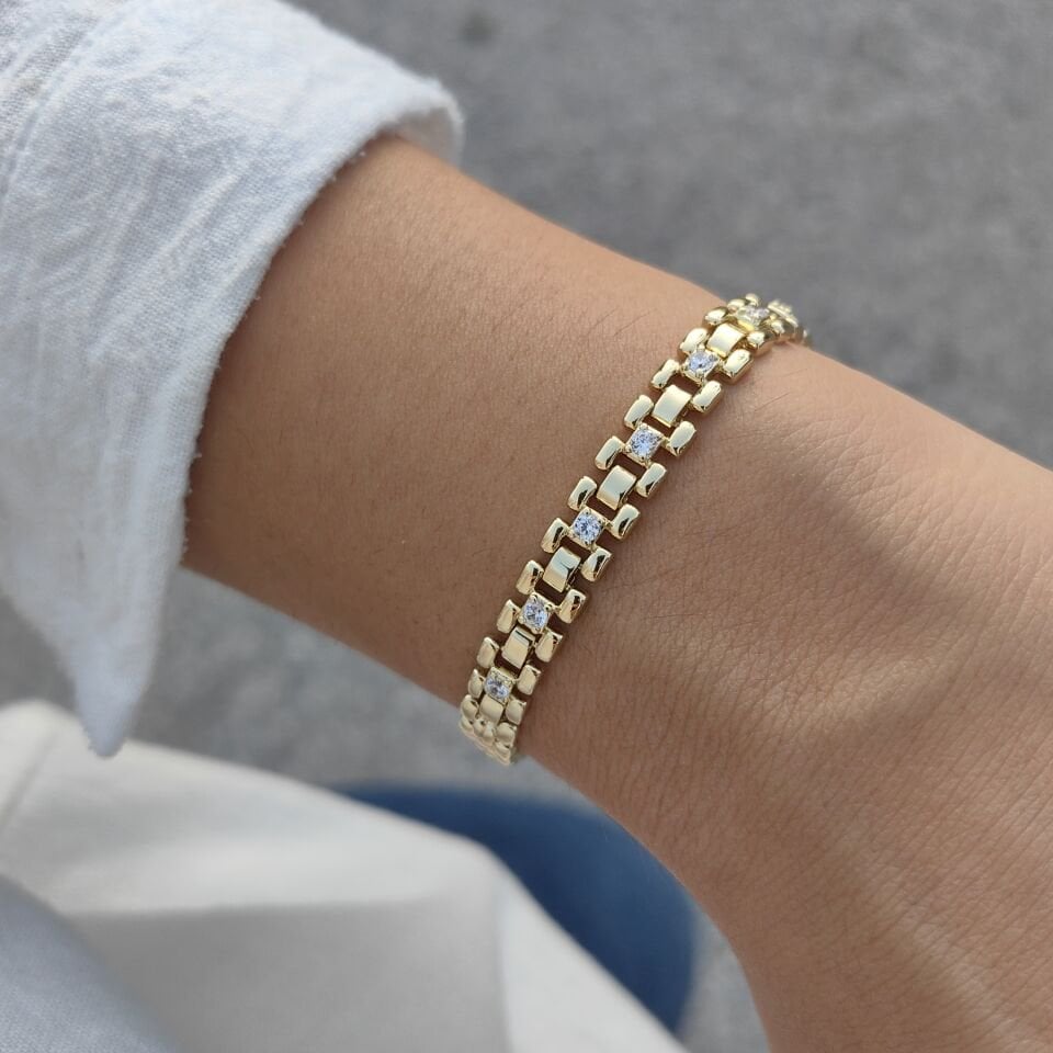 14 AYAR ALTIN KAPLAMA BİLEKLİK