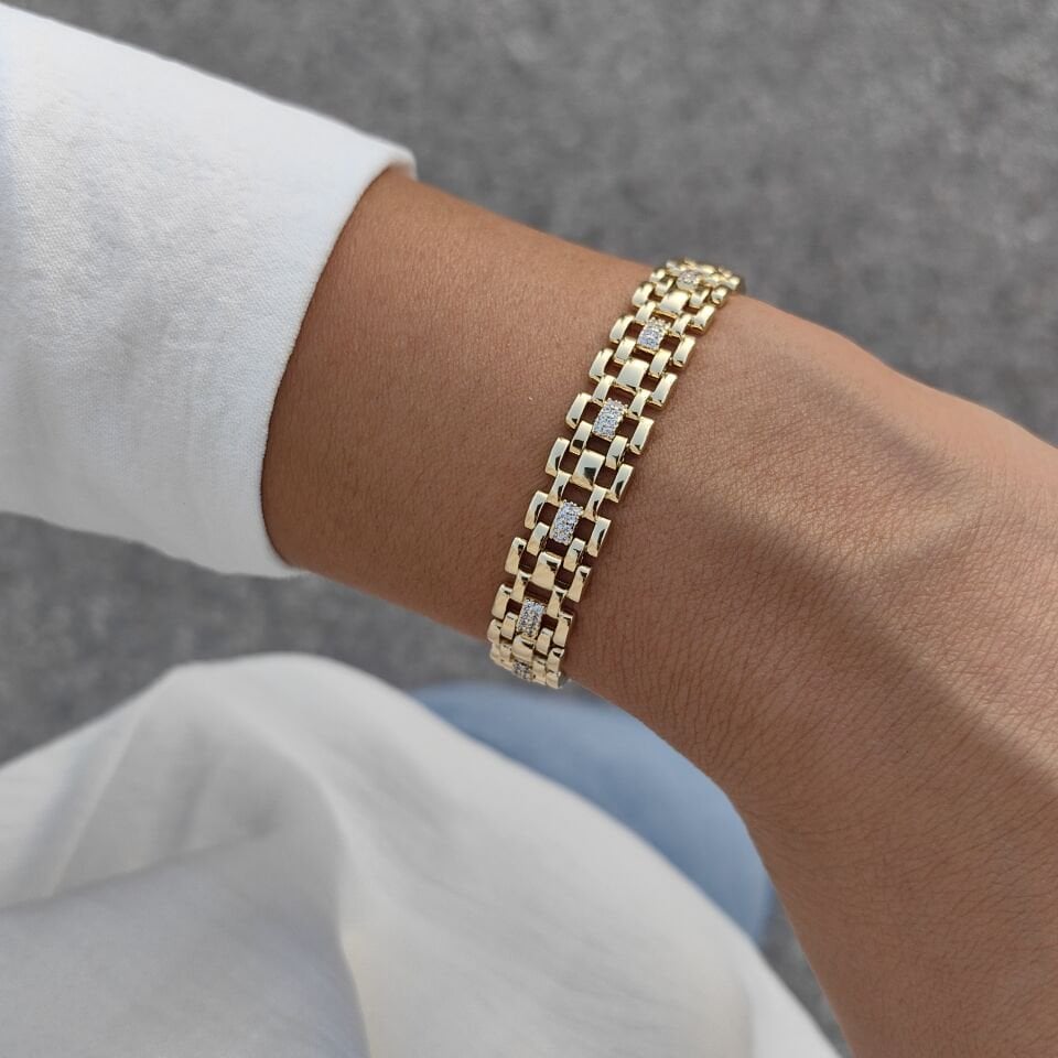 14 AYAR ALTIN KAPLAMA BİLEKLİK