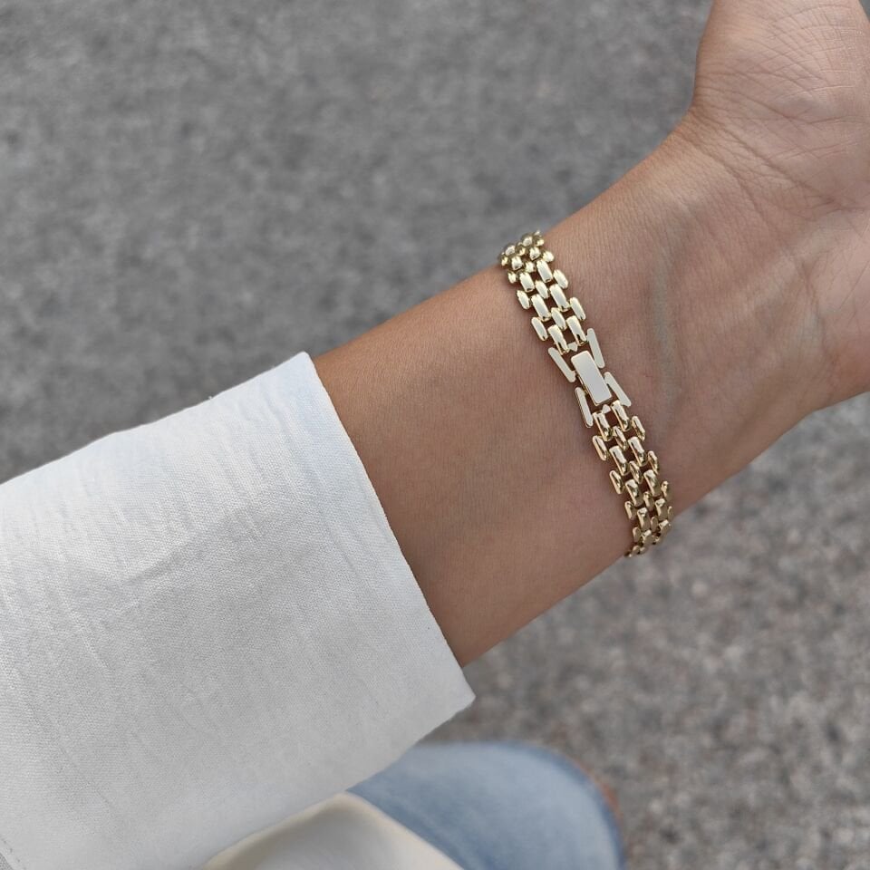 14 AYAR ALTIN KAPLAMA BİLEKLİK