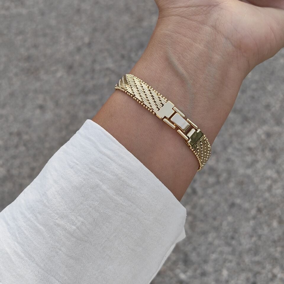 14 AYAR ALTIN KAPLAMA BİLEKLİK