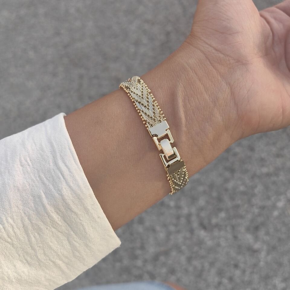 14 AYAR ALTIN KAPLAMA BİLEKLİK