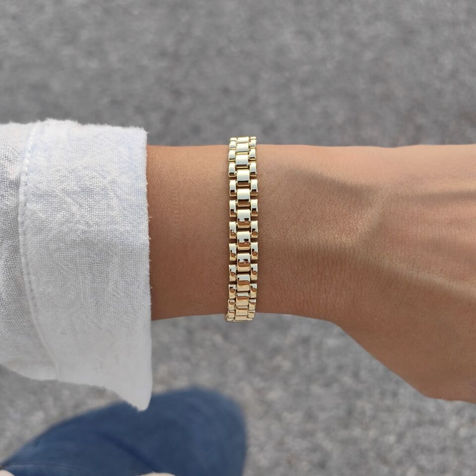 14 AYAR ALTIN KAPLAMA RLX BİLEKLİK