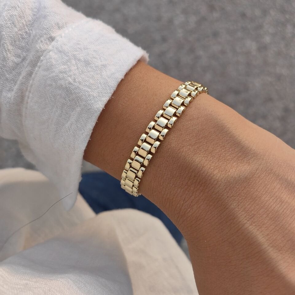 14 AYAR ALTIN KAPLAMA RLX BİLEKLİK