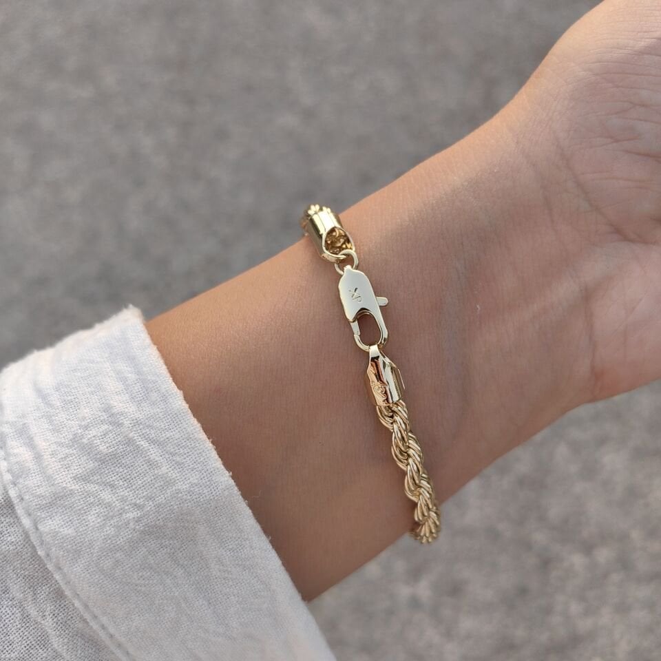 14 AYAR ALTIN KAPLAMA BURGU BİLEKLİK