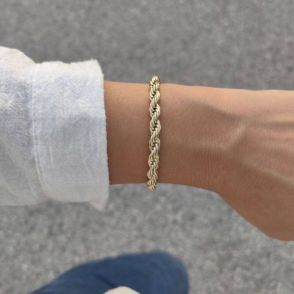 14 AYAR ALTIN KAPLAMA BURGU BİLEKLİK