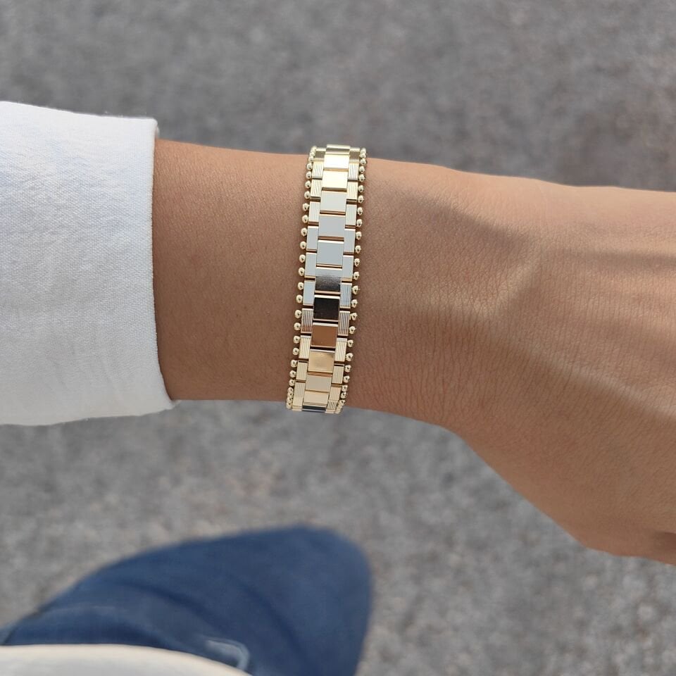 14 AYAR ALTIN KAPLAMA RLX BİLEKLİK