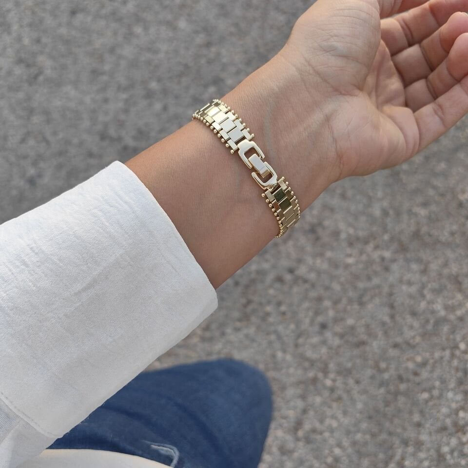 14 AYAR ALTIN KAPLAMA RLX BİLEKLİK