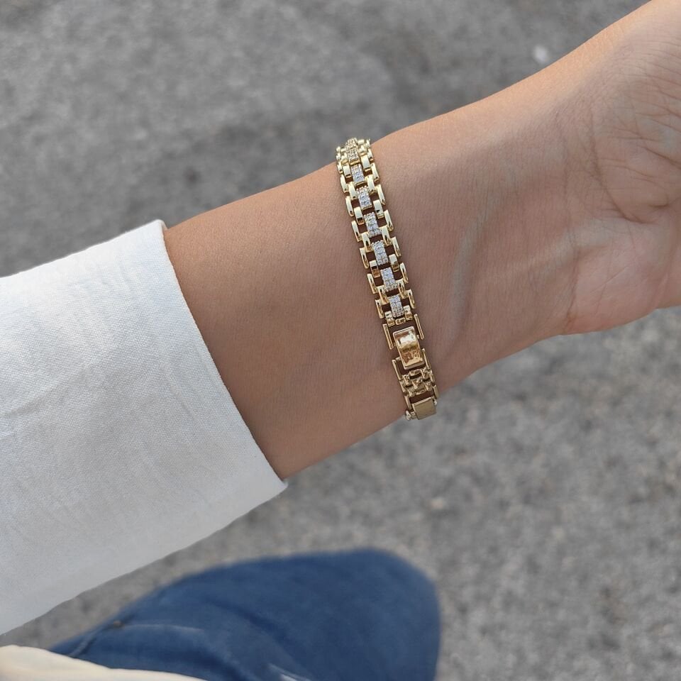 14 AYAR ALTIN KAPLAMA BİLEKLİK