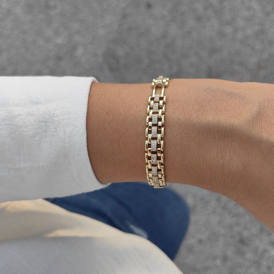 14 AYAR ALTIN KAPLAMA BİLEKLİK