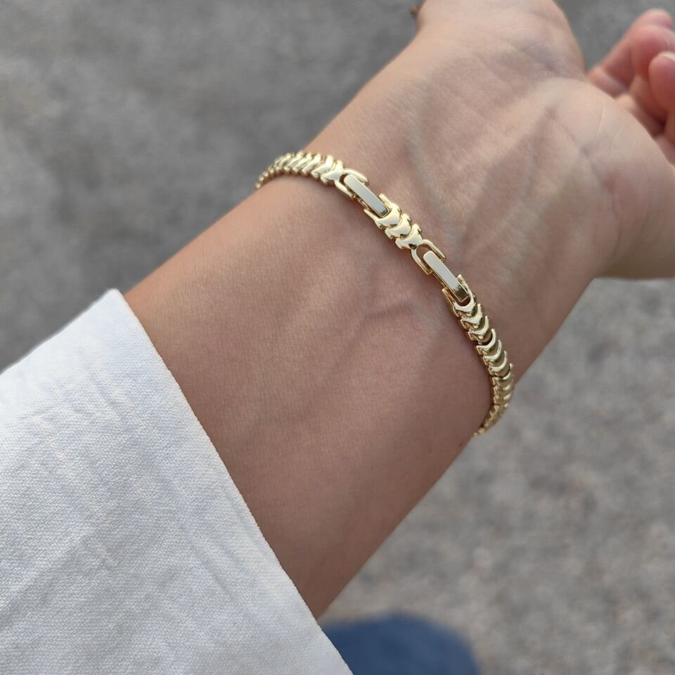 14 AYAR ALTIN KAPLAMA BİLEKLİK