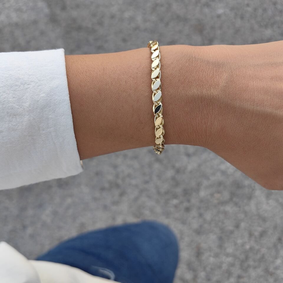 14 AYAR ALTIN KAPLAMA ARPA BİLEKLİK