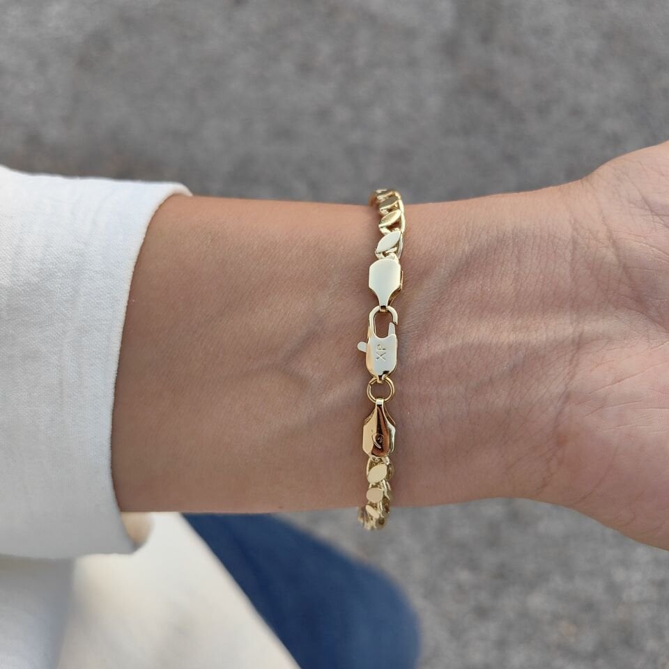 14 AYAR ALTIN KAPLAMA ARPA BİLEKLİK