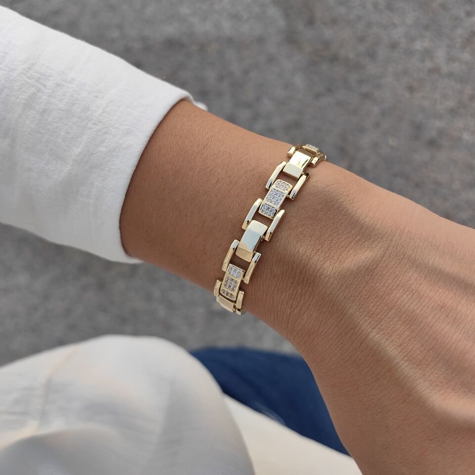 14 AYAR ALTIN KAPLAMA BİLEKLİK