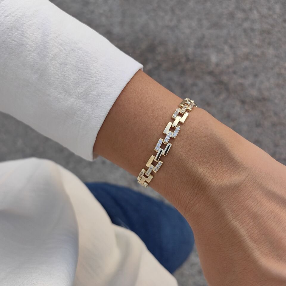 14 AYAR ALTIN KAPLAMA BİLEKLİK