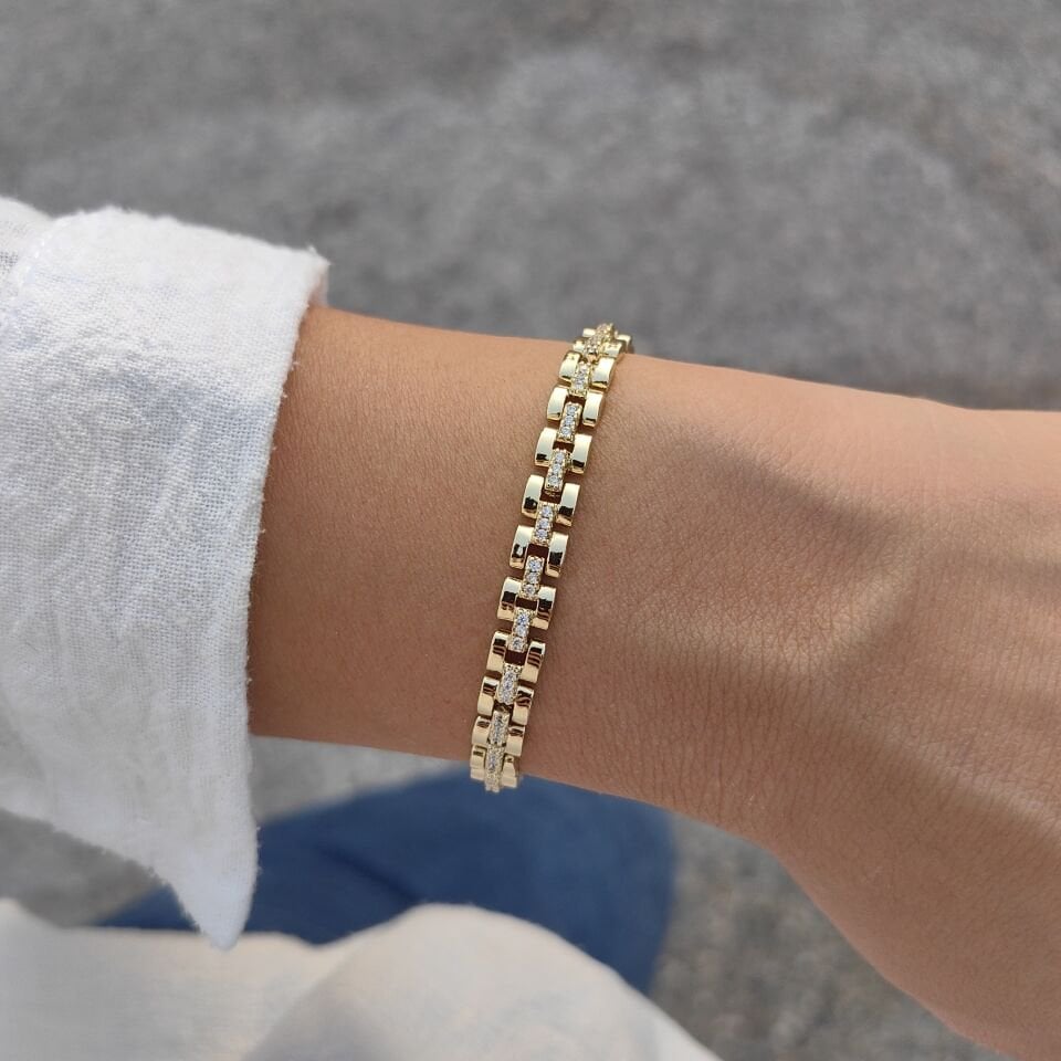 14 AYAR ALTIN KAPLAMA BİLEKLİK