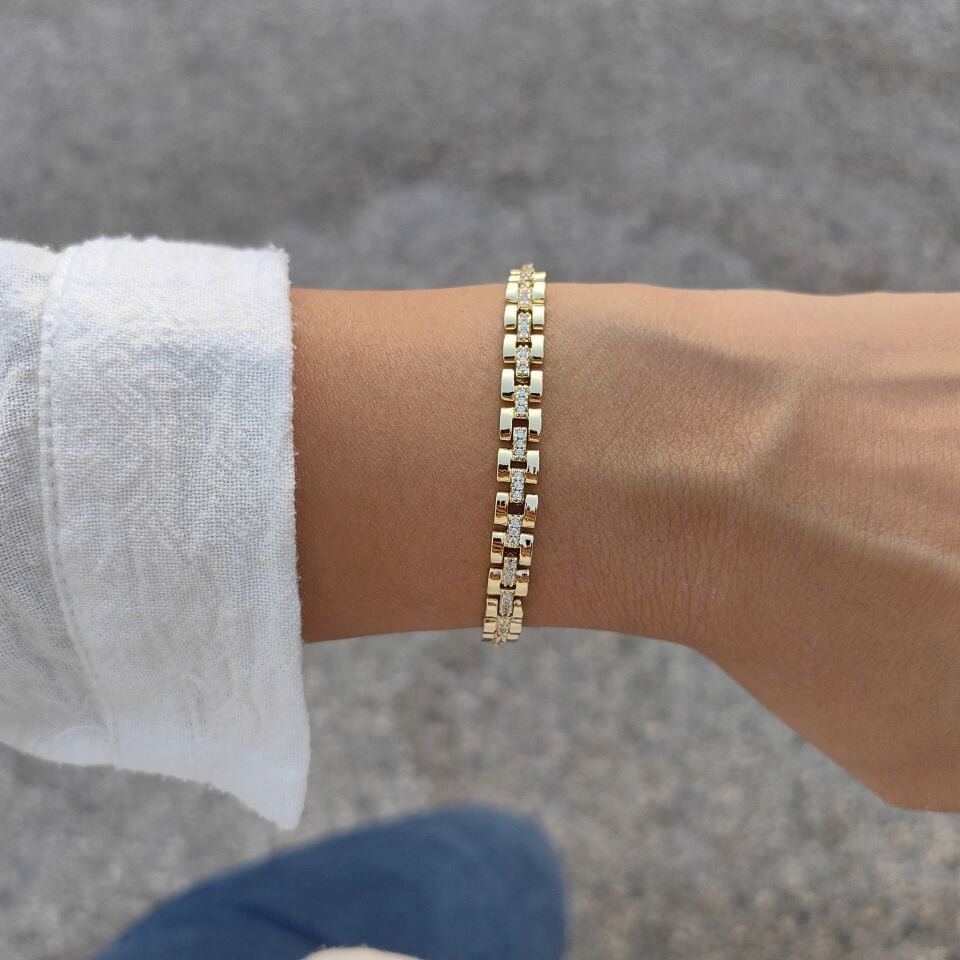 14 AYAR ALTIN KAPLAMA BİLEKLİK