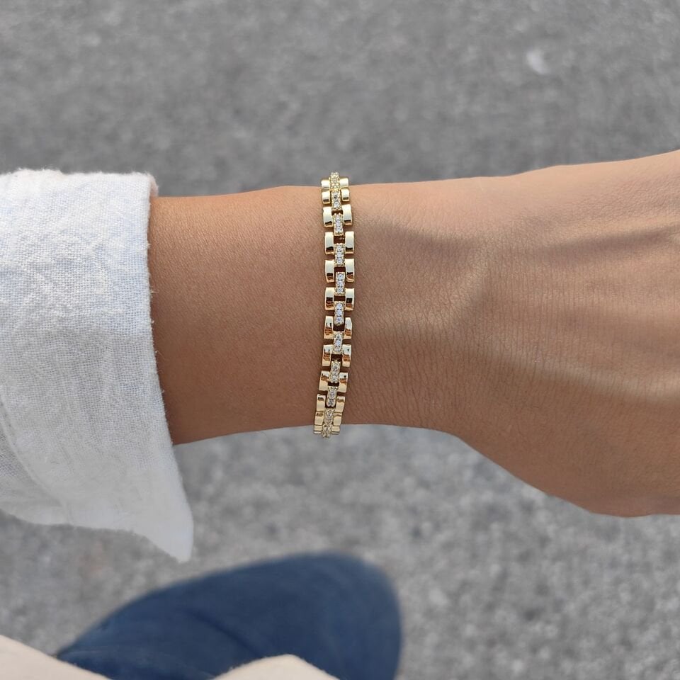 14 AYAR ALTIN KAPLAMA BİLEKLİK