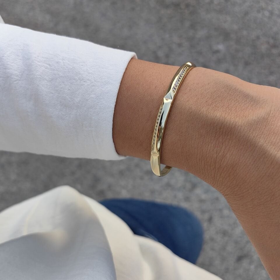 14 AYAR ALTIN KAPLAMA KELEPÇELİ