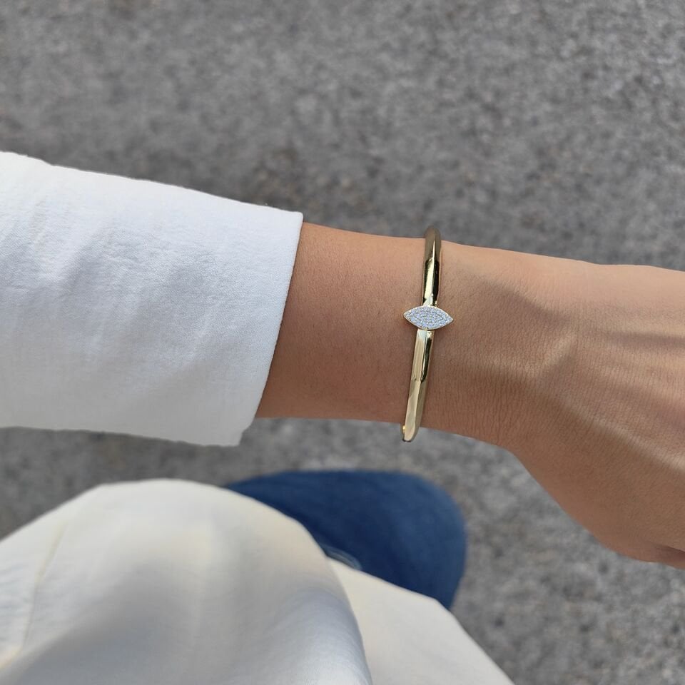 14 AYAR ALTIN KAPLAMA KELEPÇELİ