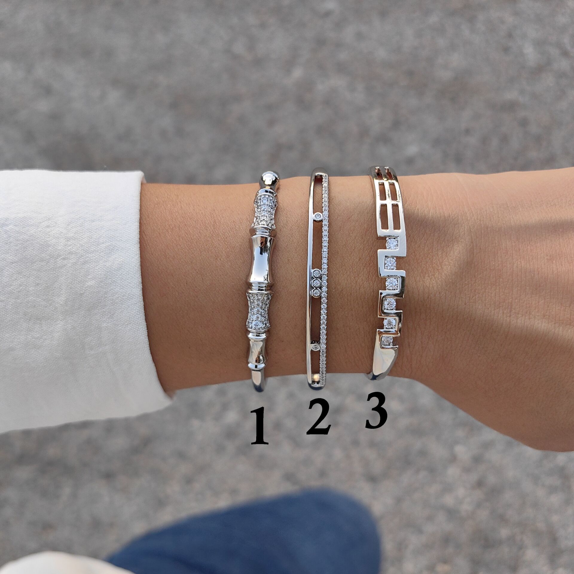 SİLVER KAPLAMA KELEPÇELİ BİLEZİKLER